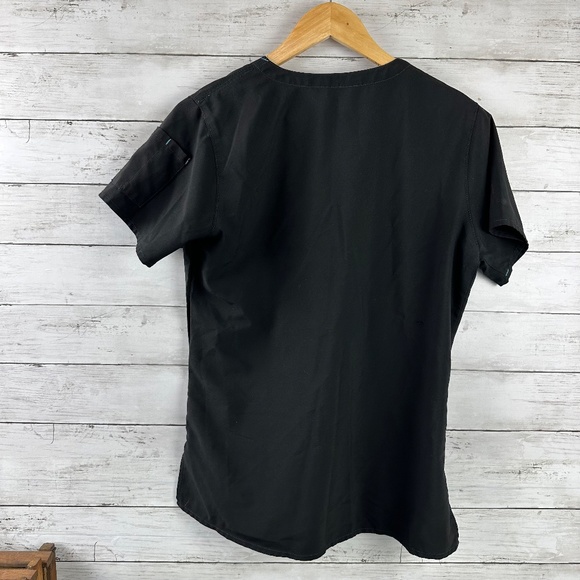 Lot of 4 Carhartt Force Scrub Shirt Women‎ Small Pockets Short Sleeve Black Worn - Picture 7 of 13